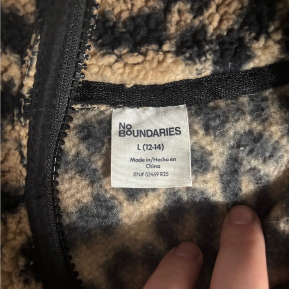 No Boundaries Animal Print Fleece Jacket - Picture 3 of 3